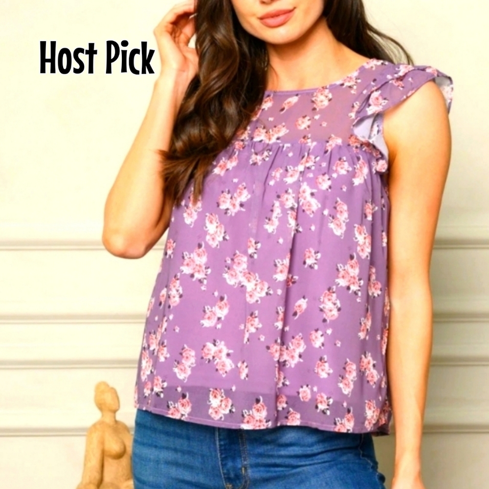 *Host pick x2 * Nwt new WOMEN'S SHORT SLEEVE FLORAL TOP boutique
